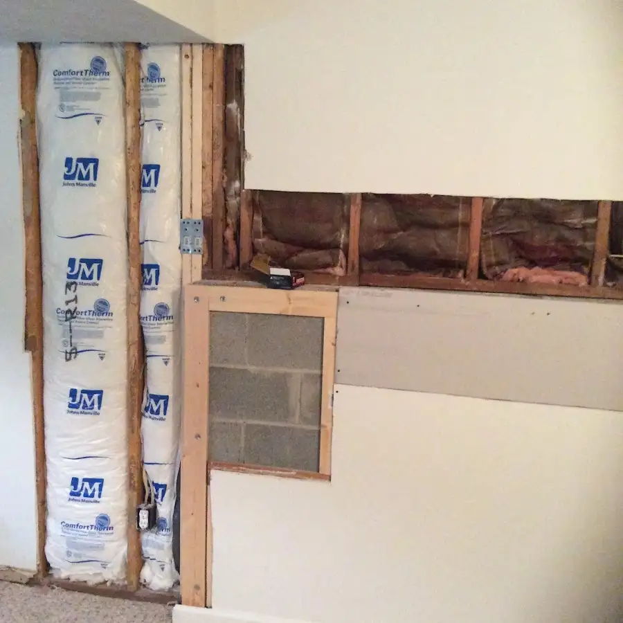 Wall insulation replacement during Structural Drying in Randolph